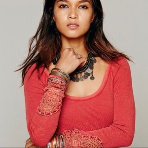 Free People Crochet Sleeve Thermal size S